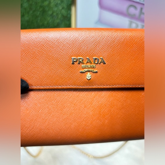 ❤️ Prada Saffiano Leather Wallet On Chain A507U0 - Picture 6 of 14